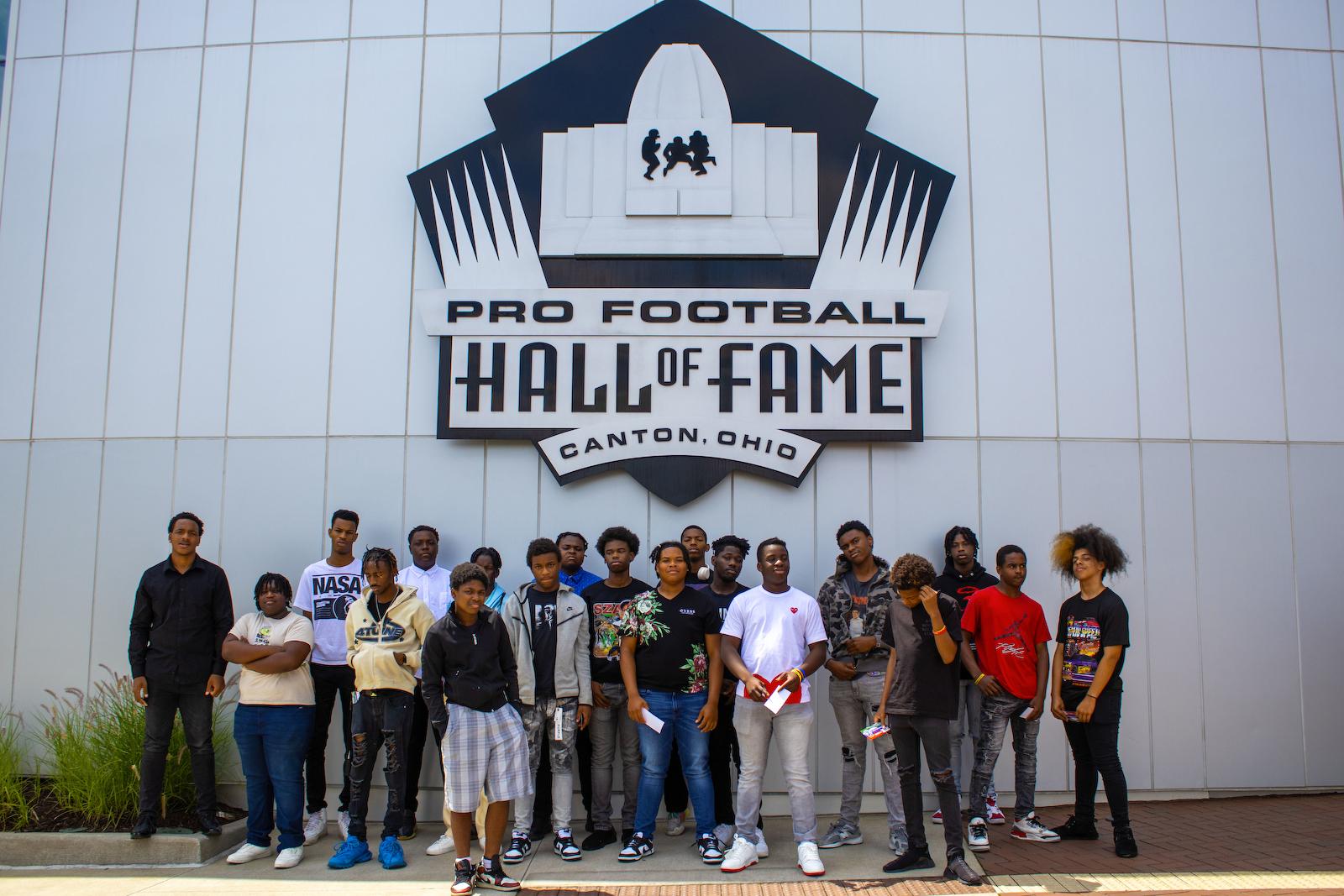 Football Team Visits Pro Football Hall of Fame gallery cover photo