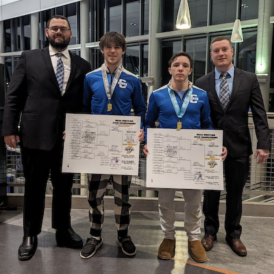 Dogs send two to the medal stand at State Wrestling Championships cover photo