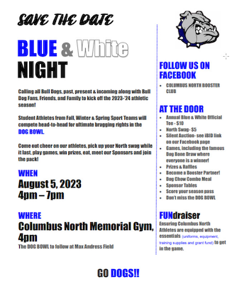 Bull Dog Booster Club and North Athletics Department to host annual Blue and White Night cover photo