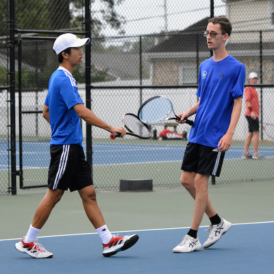 Tennis team sneaks past Floyd Central in State Quarterfinals cover photo