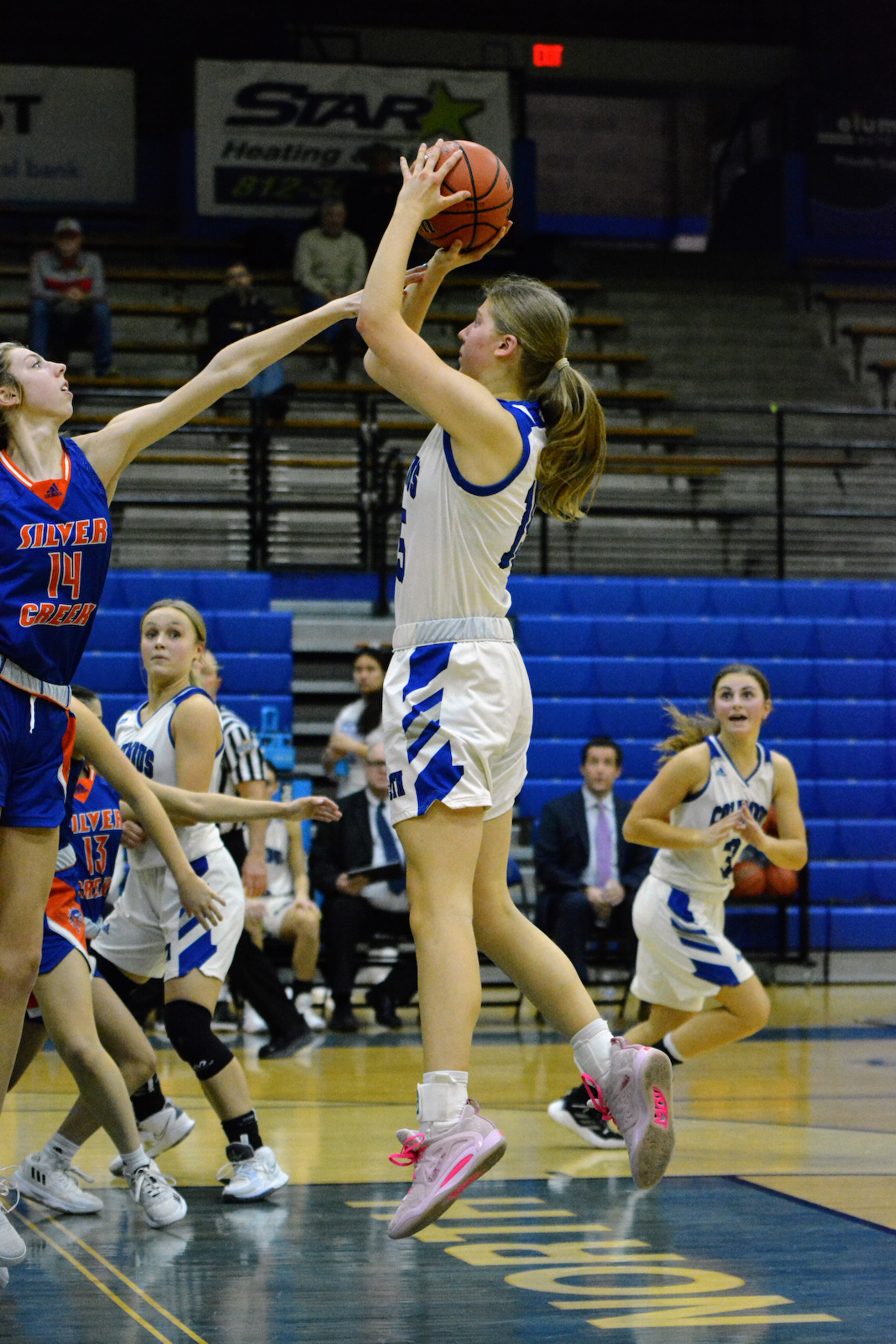 Dogs outlast Silver Creek in girls basketball cover photo