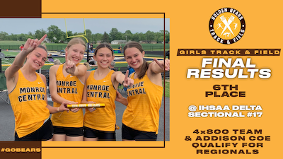 Varsity Girls Track & Field place 6th at the IHSAA Delta Sectional cover photo