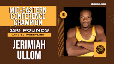 Varsity Wrestling places 4th at the Mid-Eastern Conference Meet; Jerimiah Ullom wins 190 individual title cover photo