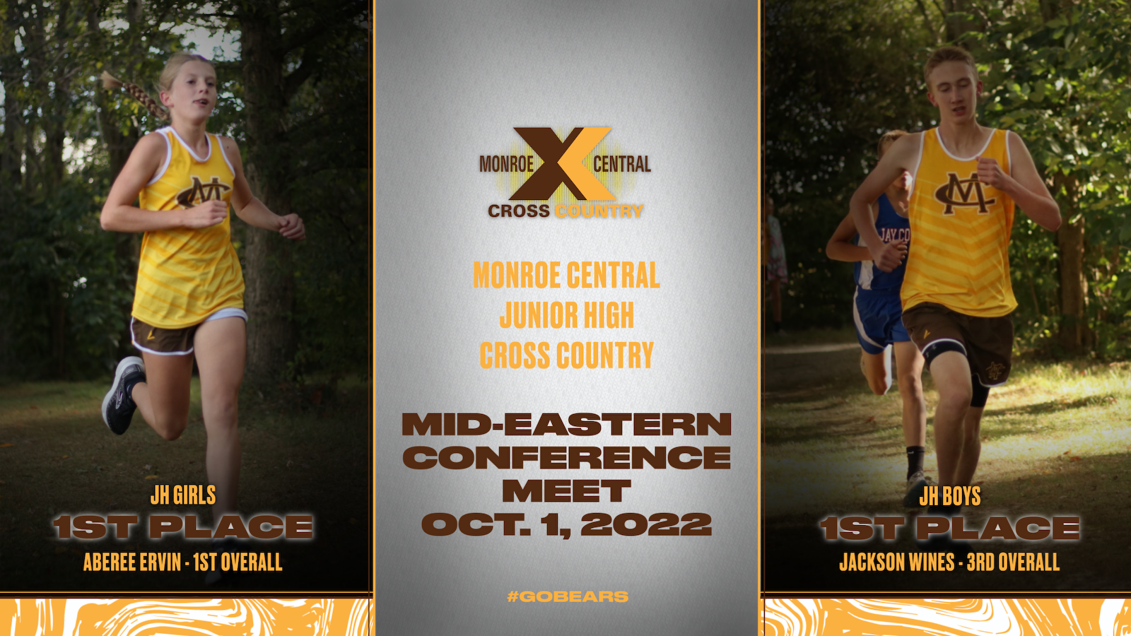 JH Boys and Girls XC finish 1st place in Mid-Eastern Conference Meet cover photo