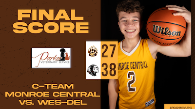 Boys C-Team Basketball falls to Wes-Del cover photo