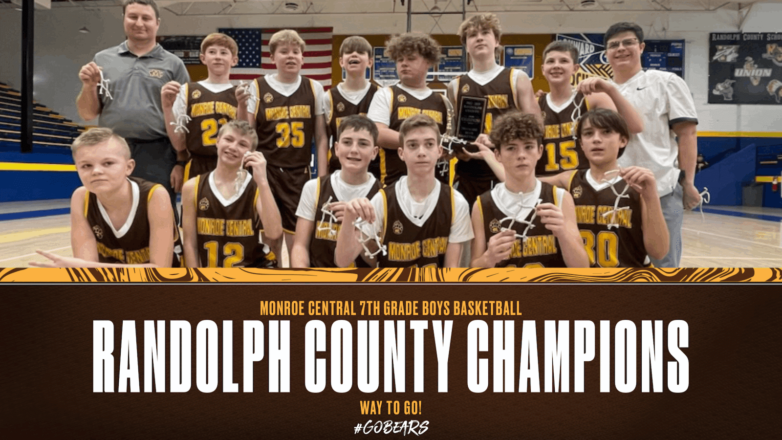 7th Grade Boys Basketball wins the Randolph County Championship cover photo