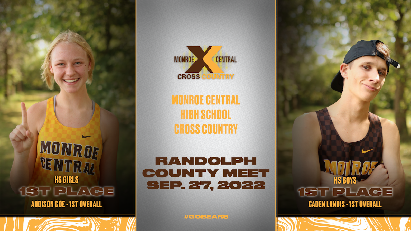 HS Boys and Girls XC finish 1st place in Randolph County Meet cover photo