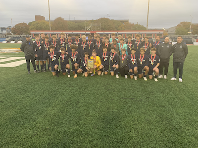 Boys Soccer Falls in State Championship cover photo