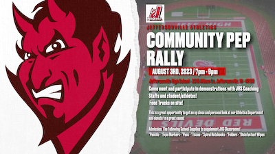JHS Athletics Dept / Community Pep Rally - Thur Aug 3rd - 7PM cover photo