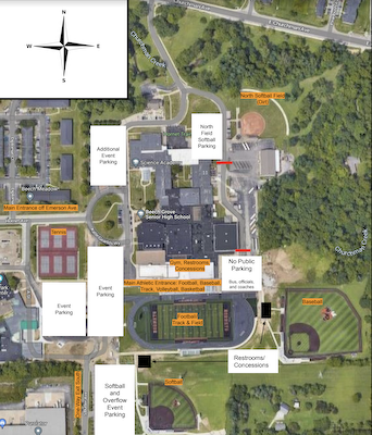 County Softball & Baseball Parking Map & Ticket Links cover photo