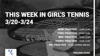 Girl's Tennis Upcoming Weeks Schedule cover photo