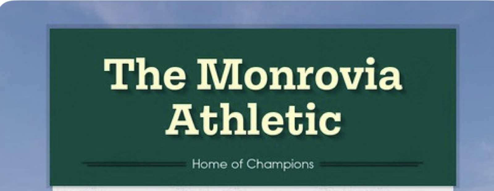 The Monrovia Athletic Newsletter:  January 6th cover photo