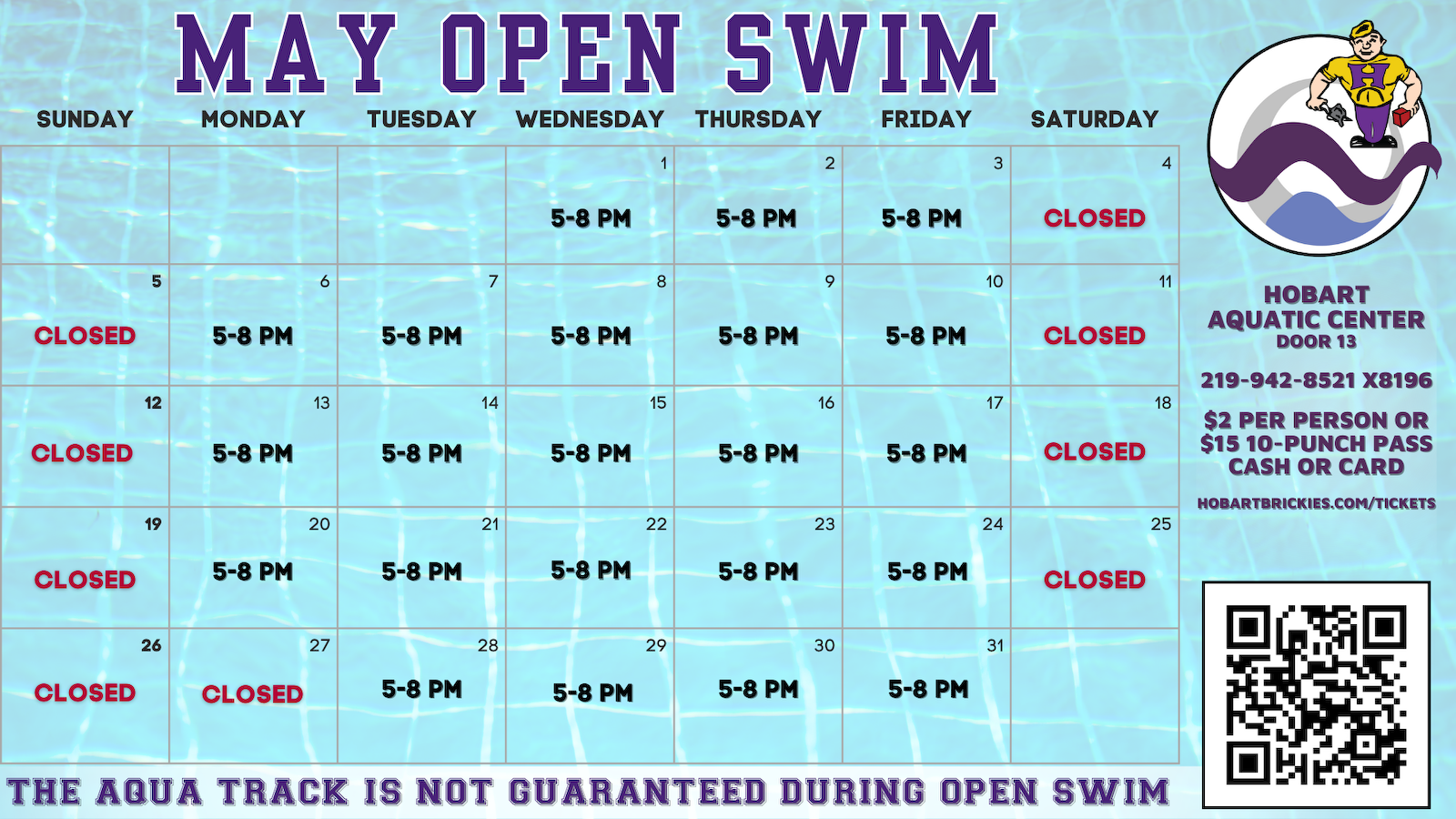 May Open Swim Calendar gallery cover photo