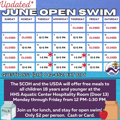 Open Swim in June at the Hobart Aquatic Center! cover photo