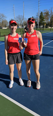 Girls Tennis Doubles Win Tiger Tournament cover photo