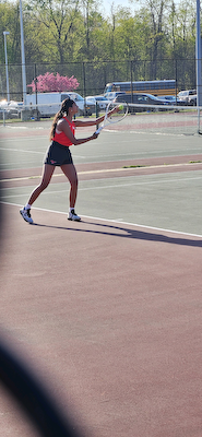 Girls Tennis defeats Hobart cover photo