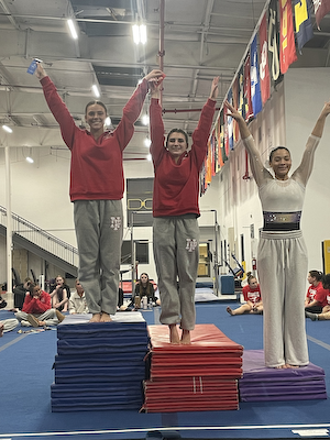 Stiller wins all-around, leading gymnastics to victory at Noblesville cover photo