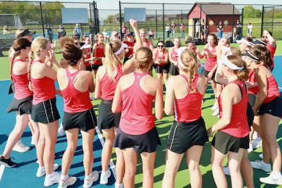 Tennis sweeps Shelbyville cover photo