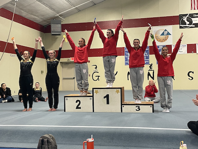 Gymnastics downs Shelbyville cover photo