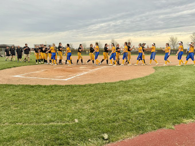 Lady Spartans softball fall to tough South Adams team cover photo