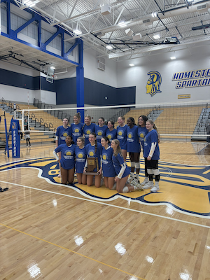 Spartan Volleyball win 2023 Homestead Sectional cover photo