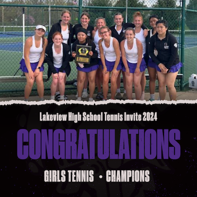 Lakeview Girls Win LHS Tennis Invite cover photo