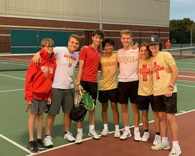 GOOD LUCK TO OUR BOYS TENNIS TEAM AT REGIONALS TODAY !  #andreantennis #andreanpride #ninerpride❤️💛❤️💛❤️💛❤️💛❤️💛 cover photo