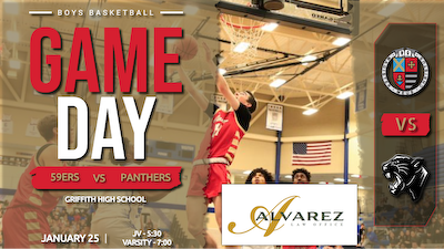 Boys Basketball - 59ers vs. Griffith Game Notes, Presented by Alvarez Law cover photo