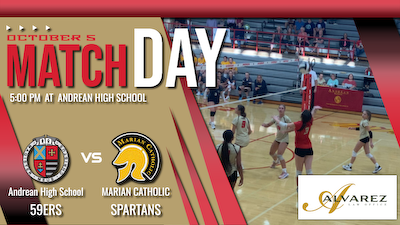 Girls Volleyball - 59ers vs. Marian Catholic Match Notes, Presented by Alvarez Law cover photo
