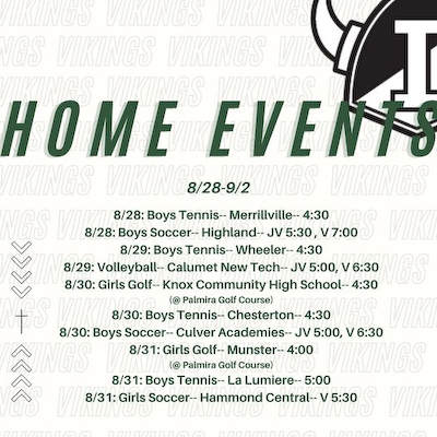 HOME EVENTS 8/28-9/2 cover photo