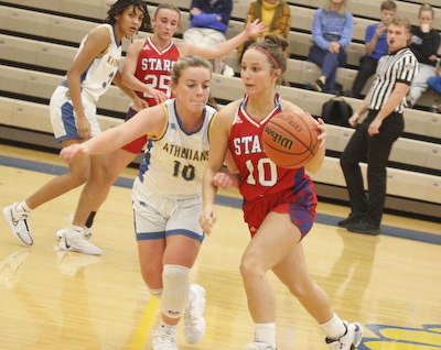 Stars sweep Athenians in Girls Basketball cover photo