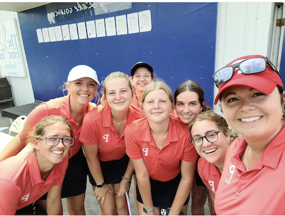 Golf - Lady Pilgrims Get 3rd To Advance to Regionals cover photo