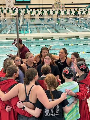 Girls Swimming - Lady Pilgrims Get 5th in NLC Championships. cover photo
