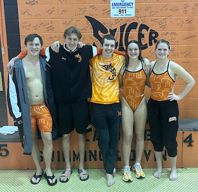 Slicers Swimming and Diving  Defeats Merrillville 137-33 on Senior Night cover photo