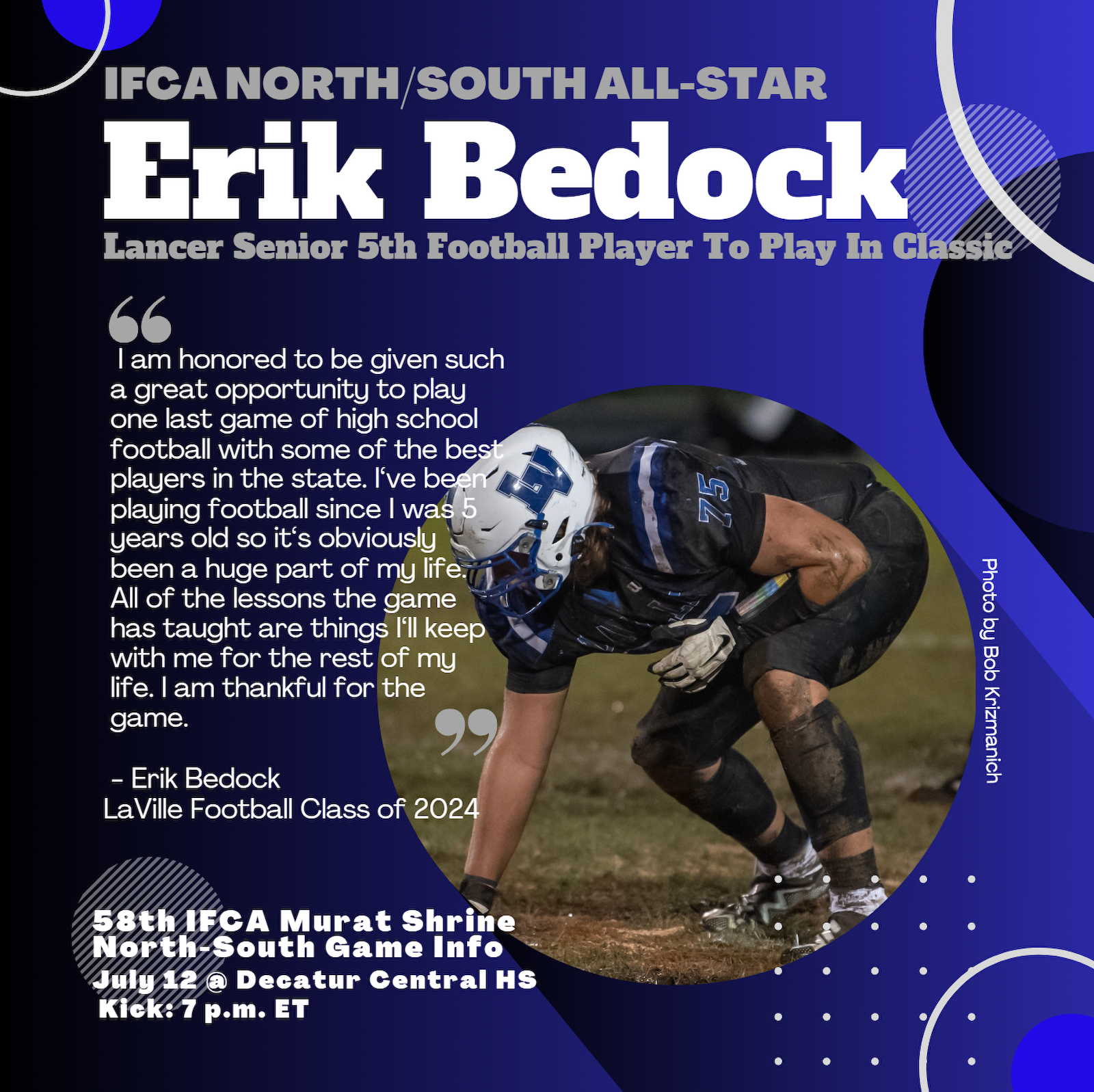 Bedock Selected To IFCA All-Star Game gallery cover photo
