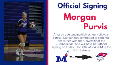 Senior Morgan Purvis to Sign with University of the Cumberlands cover photo