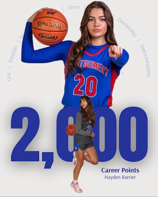 Hayden Barrier Hits 2000 Career Points cover photo