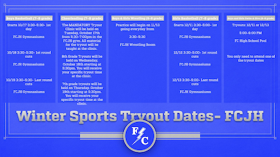 Winter Sports start dates cover photo