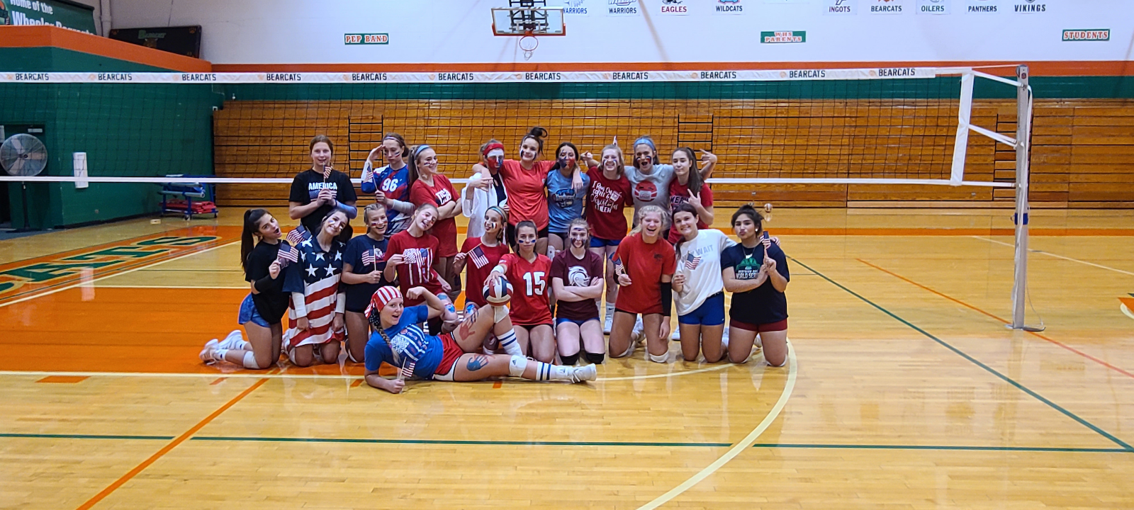 Volleyball shows patriotic side at practice after another long week cover photo