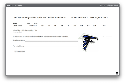 Boys Basketball Sectional Champions T-Shirts cover photo