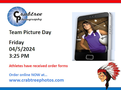 **Crabtree Photography will be taking athletic team/individual photos on April 5th. cover photo