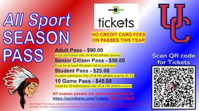 UC INDIANS TICKETS: ALL SPORT PASSES FOR SALE cover photo