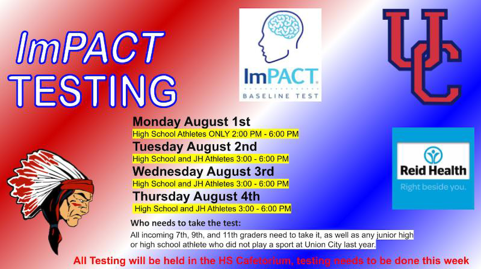Impact Testing times and dates Fall 2022.png